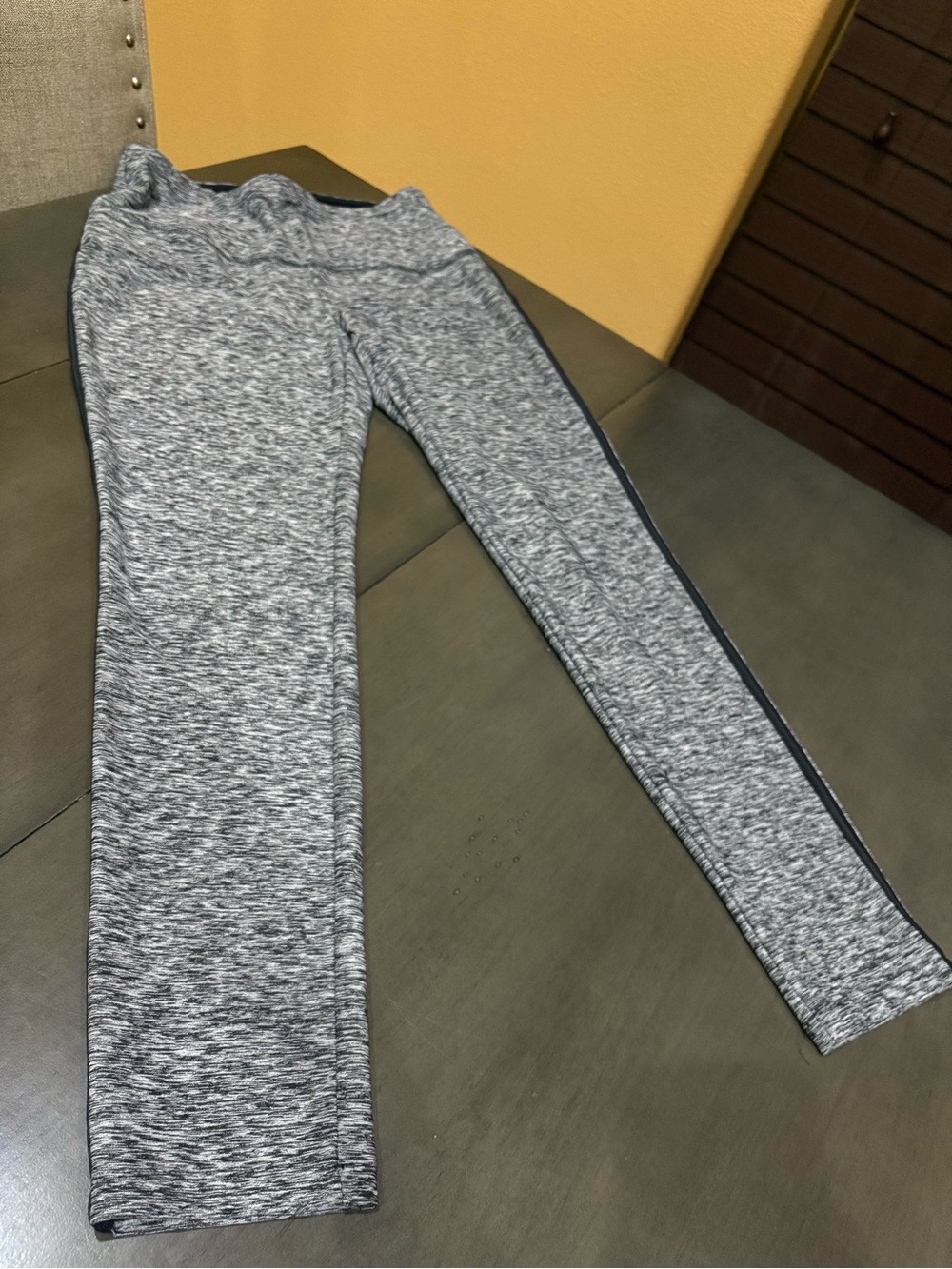 Chico's Zenergy Gray & Black Spacedye Leggings